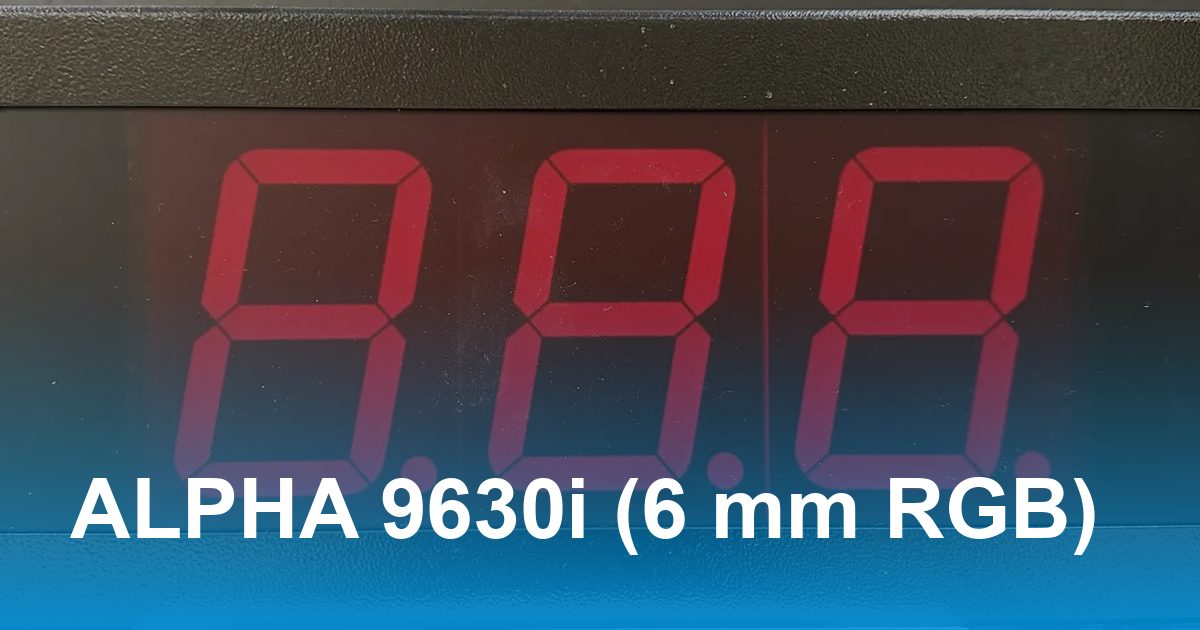 Alpha 9630i 6mm RGB indoor countdown clock | Daylight